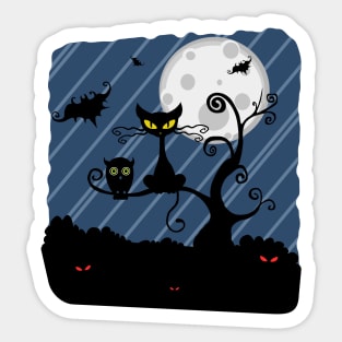 Halloween Night Cat [HT] Sticker